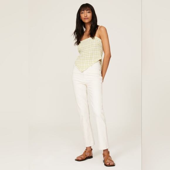 Rtr sz 28 (6) RE/DONE 70s Straight Leg Jeans white summer denim pants bottom - Picture 1 of 10